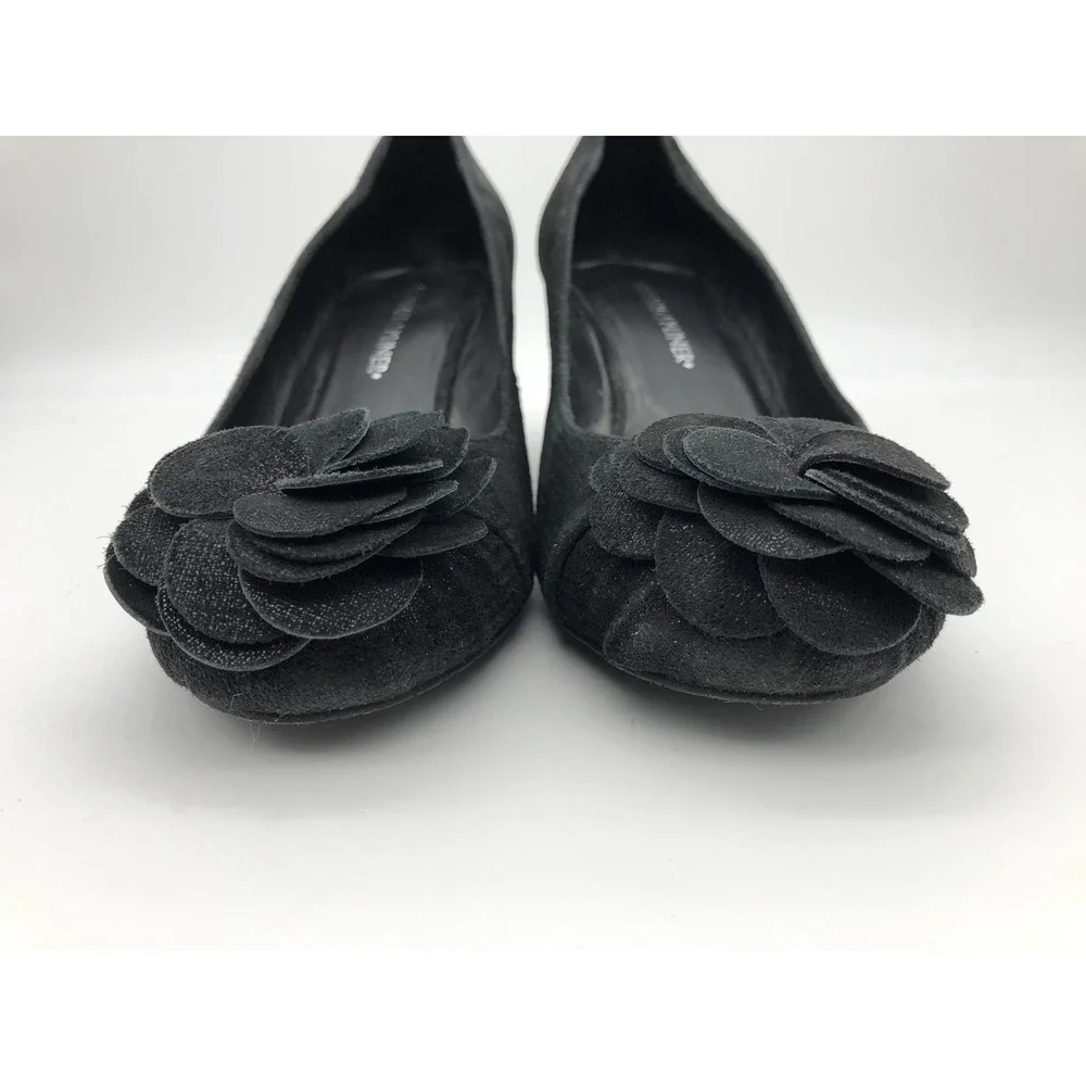 Donald J Pliner Women's Black Velvet Slip On Platform Wedge Shoes‎ 7M